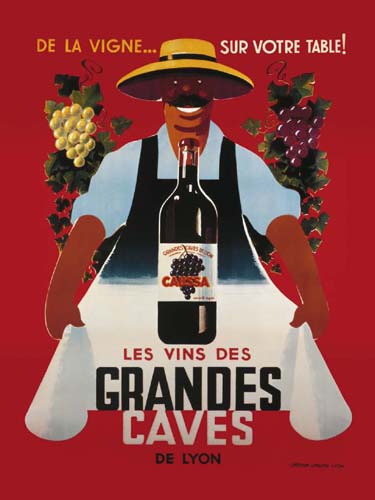 Les Vins des Grandes Caves Art Print - Vintage French Wine Wall Décor 31.5 x 23.5