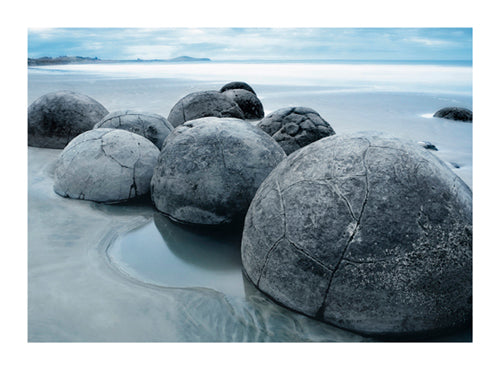 Moeraki Evening by Massimo Ripani - Coastal Photography Wall Art Print for Home Decor