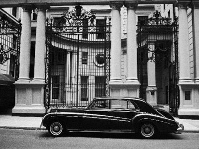 Rolls Royce Art Print by Henri Silberman - Vintage Car Wall Decor 23.5 x 31.5 Inch
