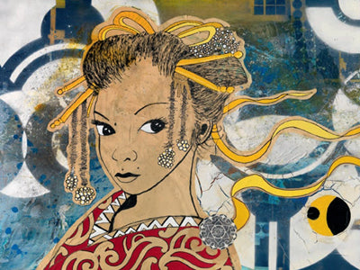 Lady Kyoto by Pascal Suprapto Schmid Art Print - 23 1/2 x 18 1/2 in. Japanese Geisha Wall Decor
