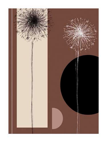 Black and White Dandelions by Jo Parry Wall Art Décor 31 1/2 x 23 1/2 Art Print