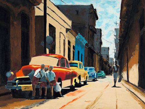 Cuban Street Scene by Samuel Toranzo Wall Art Décor 23 1/2 x 31 1/2 Art Print
