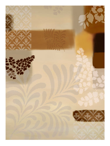 Composition en Brun et Crème I by Jo Parry Wall Art Décor 31 1/2 x 23 1/2 Art Print