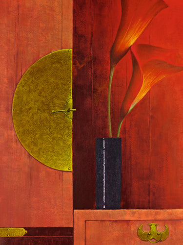 Still Life with Red Callas I by Mira Latour Wall Art Décor 31 1/2 x 23 1/2 Art Print