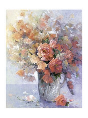 Jug of Pink Roses by Peter McGowan Wall Art Décor 31 1/2 x 23 1/2 Art Print