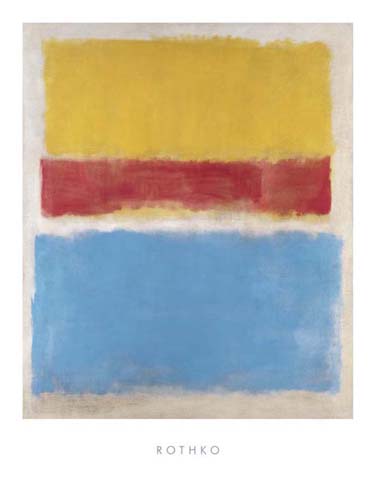 Untitled Yellow, Red and Blue by Mark Rothko Wall Art Décor 31 1/2 x 23 1/2 Art Print