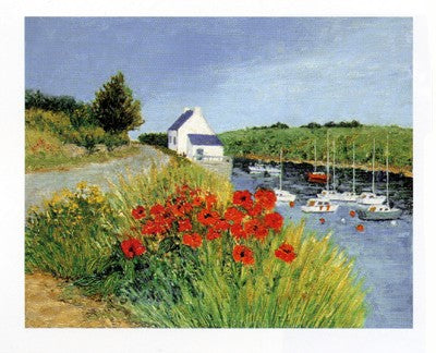 Coquelicots a Sauzon by Florence Arven Wall Art Décor 9 1/2 x 11 3/4 Art Print