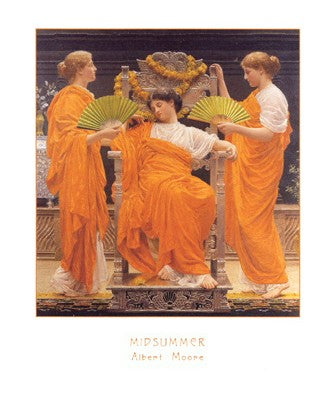 Midsummer by Albert Moore Wall Art Décor 11 3/4 x 9 1/2 Art Print