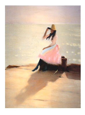 Young Woman on the Walberswick by Philip Wilson Steer Wall Art Décor 11 3/4 x 9 1/2 Art Print