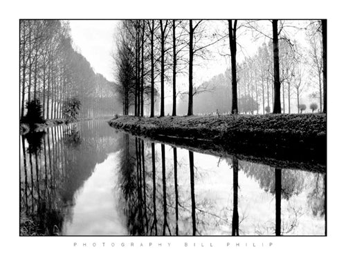 Canal, Normandy by Bill Philip Wall Art Décor 9 1/2 x 11 3/4 Art Print