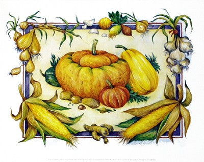 Pumpkins by Monika Broeske Wall Art Décor 9 1/2 x 11 3/4 Art Print