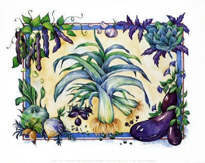 Leeks by Monika Broeske Wall Art Décor 9 1/2 x 11 3/4 Art Print