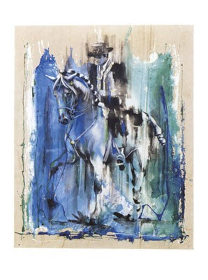 Caballero Azul by Rolf Knie Wall Art Décor 11 3/4 x 9 1/2 Art Print