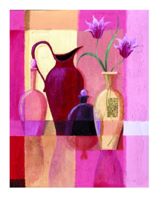 Romantic Tulips by Jennifer Hammond Wall Art Décor 11 3/4 x 9 1/2 Art Print
