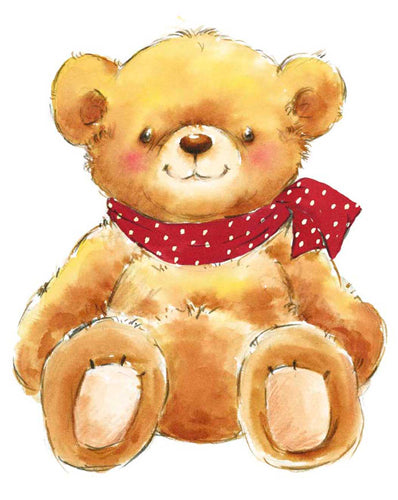 Teddy by Makiko Wall Art Décor 11 3/4 x 9 1/2 Art Print