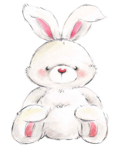 Rabbit by Makiko Wall Art Décor 11 3/4 x 9 1/2 Art Print