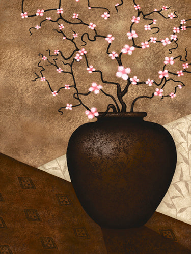 Cherry Blossom in Vase by Jo Parry Wall Art Décor 11 3/4 x 9 1/2 Art Print