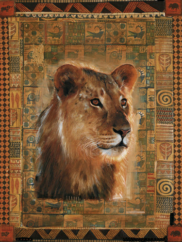Lion by Rob Hefferan Wall Art Décor 11 3/4 x 9 1/2 Art Print