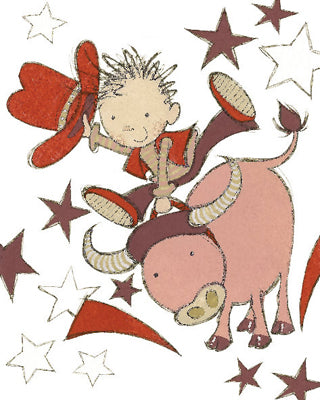 Little Cowboy by Annabel Spenceley Wall Art Décor 11 3/4 x 9 1/2 Art Print