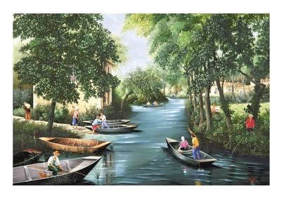 Sous les Ombrages du Marais Poietvin by Fernand Toussaint Wall Art Décor 19 3/4 x 27 1/2 Art Print