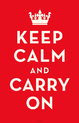 Keep Calm and Carry On Red by Anon Wall Art Décor 17 x 11 Art Print