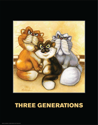 Three Generations by Kourosh Wall Art Décor 14 x 11 Art Print