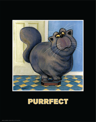 Purrfect by Kourosh Wall Art Décor 14 x 11 Art Print