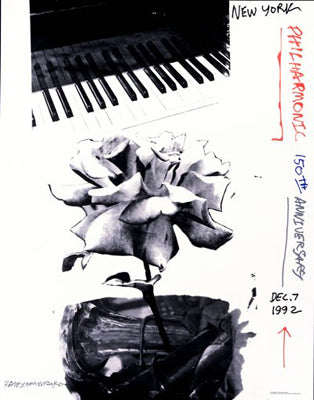 New York Philharmonic 150th Anniversary, 1992 by Robert Rauschenberg Wall Art Décor 38 1/2 x 30 1/4 Art Print