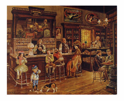 Turn of the Century Drugstore by Lee Dubin Wall Art Décor 27 ¼ x 34 Art Print