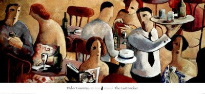 The Last Smoker by Didier Lourenco Wall Art Décor 15 3/4 x 39 Art Print