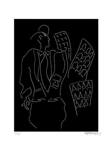 Downtown by Jeffrey Glenn Reese Wall Art Décor 16 1/2 x 12 Art Print