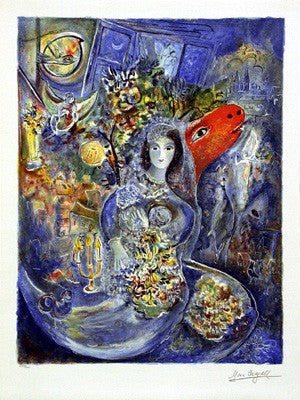 Bella by Marc Chagall Wall Art Décor 35 1/8 x 24 3/8 Art Print