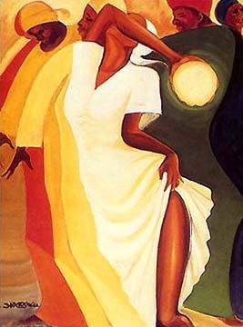 Solo Tambourine by Bernard Hoyes Wall Art Décor 28 x 22 Art Print