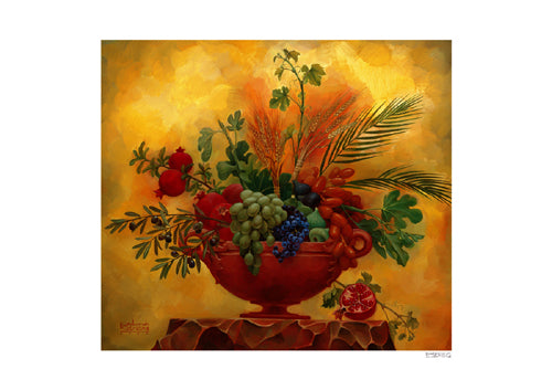 Seven Species by Deborah Kotovsky Wall Art Décor 11 5/8 x 16 ½ Art Print