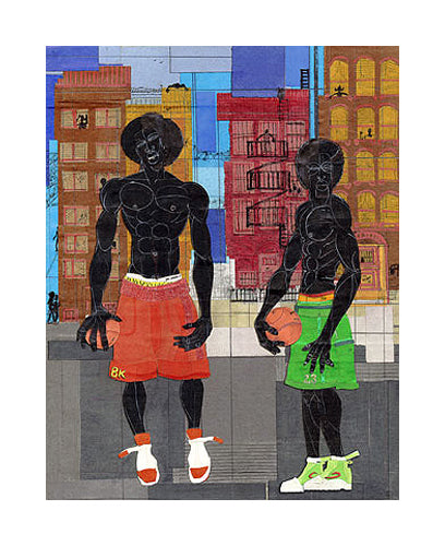 BK Hoop Stars by Willie Torbert Wall Art Décor 23 7/8 x 19 ½ Art Print