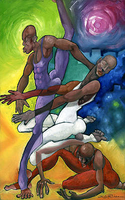 Dance Trio by Michael Wallace Wall Art Décor 28 x 19 Art Print