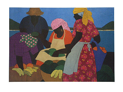 West Indian Market by Gloria Lynn Wall Art Décor 18 x 24 Art Print
