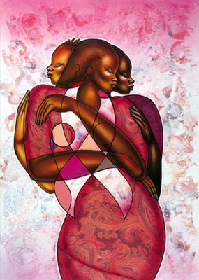 Sister's Journey by Larry Poncho Brown Wall Art Décor 31 x 22 Art Print