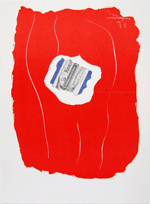 Lithograph Tricolor Xxieme Siecle by Robert Motherwell Wall Art Décor 14 1/2 x 10 1/2 Art Print
