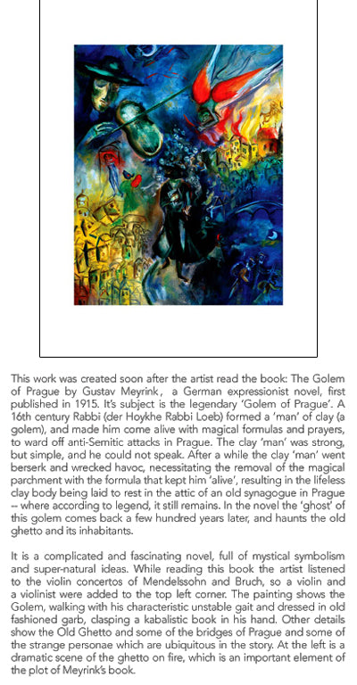 The Golem of Prague by Shoshanna Brombacher Wall Art Décor 22 x 17 Art Print