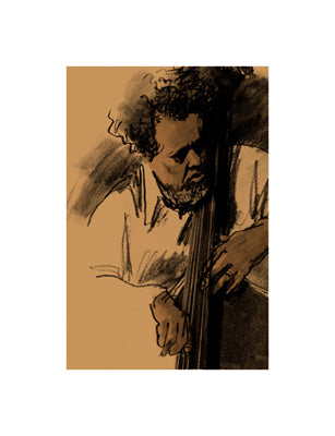 Charles Mingus by Clifford Faust Wall Art Décor 17 x 13 Art Print