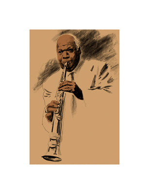 Sidney Bechet by Clifford Faust Wall Art Décor 17 x 13 Art Print
