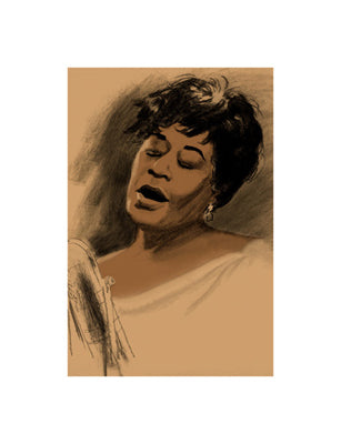 Ella Fitzgerald by Clifford Faust Wall Art Décor 17 x 13 Art Print