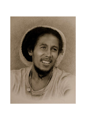 Une Seule Terre Bob Marley by Nazaregi - Reginald Nazaire Wall Art Décor 19 x 13 Art Print