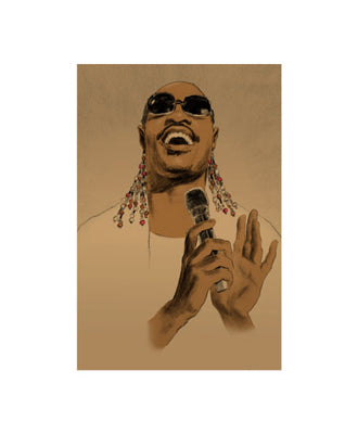 Stevie Wonder by Clifford Faust Wall Art Décor 17 x 14 Art Print