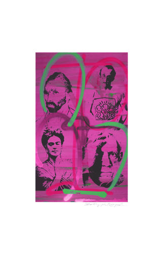 4 Artists Purple by Bobby Hill Wall Art Décor 17 x 11 inch Art Print