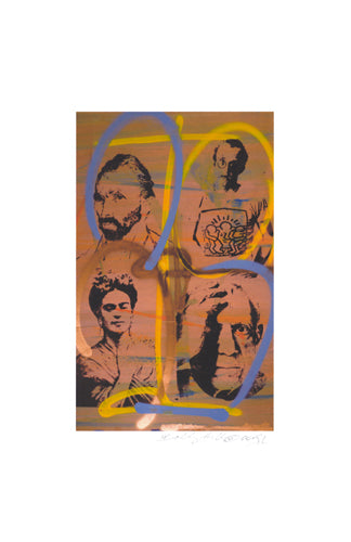 4 Artists Orange by Bobby Hill Wall Art Décor 17 x 11 inch Art Print