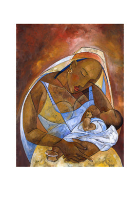 Mother and Child by Michael Escoffery Wall Art Décor 19 x 13 Art Print