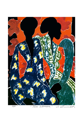 Two Women by James Denmark Wall Art Décor 19 x 13 Art Print