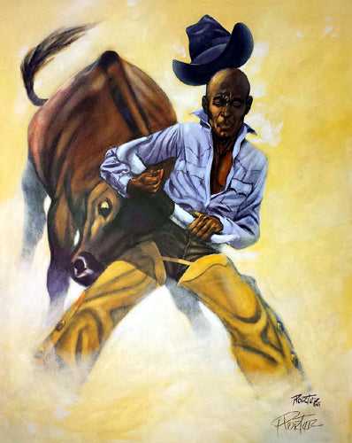 Bull Doggin' by Henry C. Porter Wall Art Décor 29 x 23 Art Print